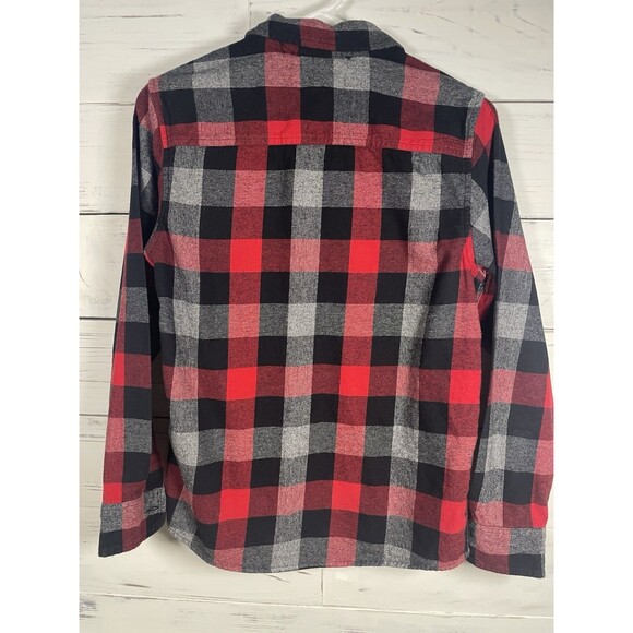 Urban Pipeline Ultimate Flannel boys long sleeve collared shirt red plaid size L - Picture 5 of 5